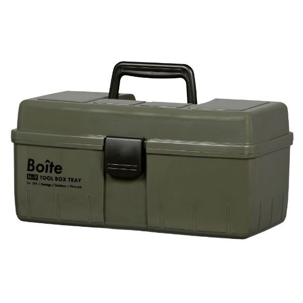 ベストコ ツールボックス 中皿式 ガレージ DIY アウトドア 工具箱 パーツ カーキ MA-4025 Boite