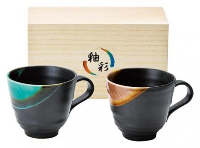 釉彩 マグペア 木箱入 YYS-3003A 内祝い 結婚式 記念品 プレゼント 内祝 出産内祝い