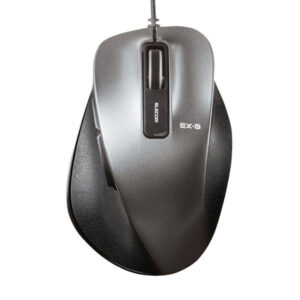 マウス 有線 Mサイズ 5ボタン 戻る・進むボタン搭載 BlueLED 握りの極み ケーブル長1.5m ブラック M-XGM10UBBK/EC