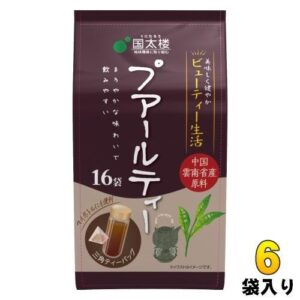 国太楼 プアールティー 三角ティーバッグ 3g×16P 6袋入 お茶  プーアール茶